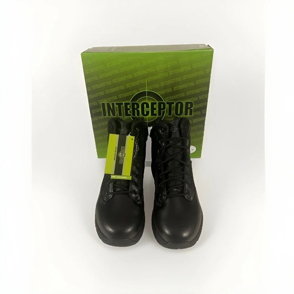 Interceptor Guard Men's Tactical Boots Size 9.5 Black